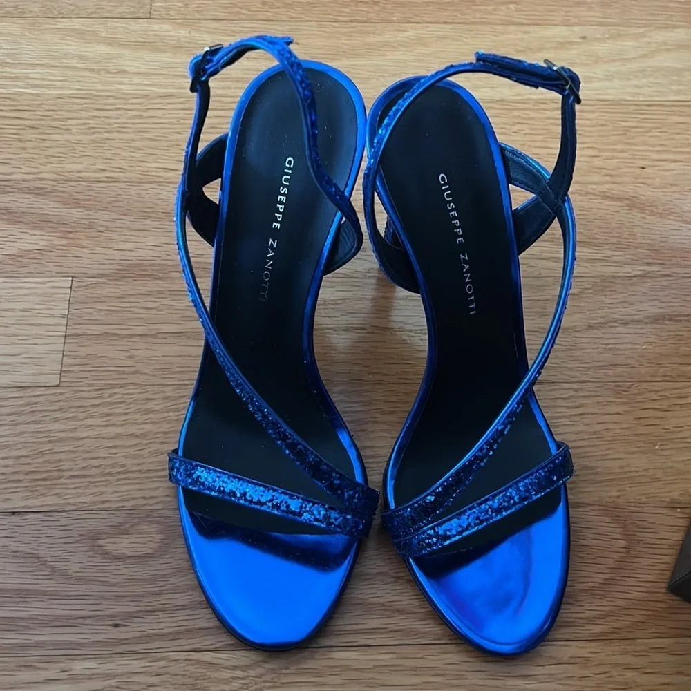 Blue sparkly Giuseppe zanotti shoes